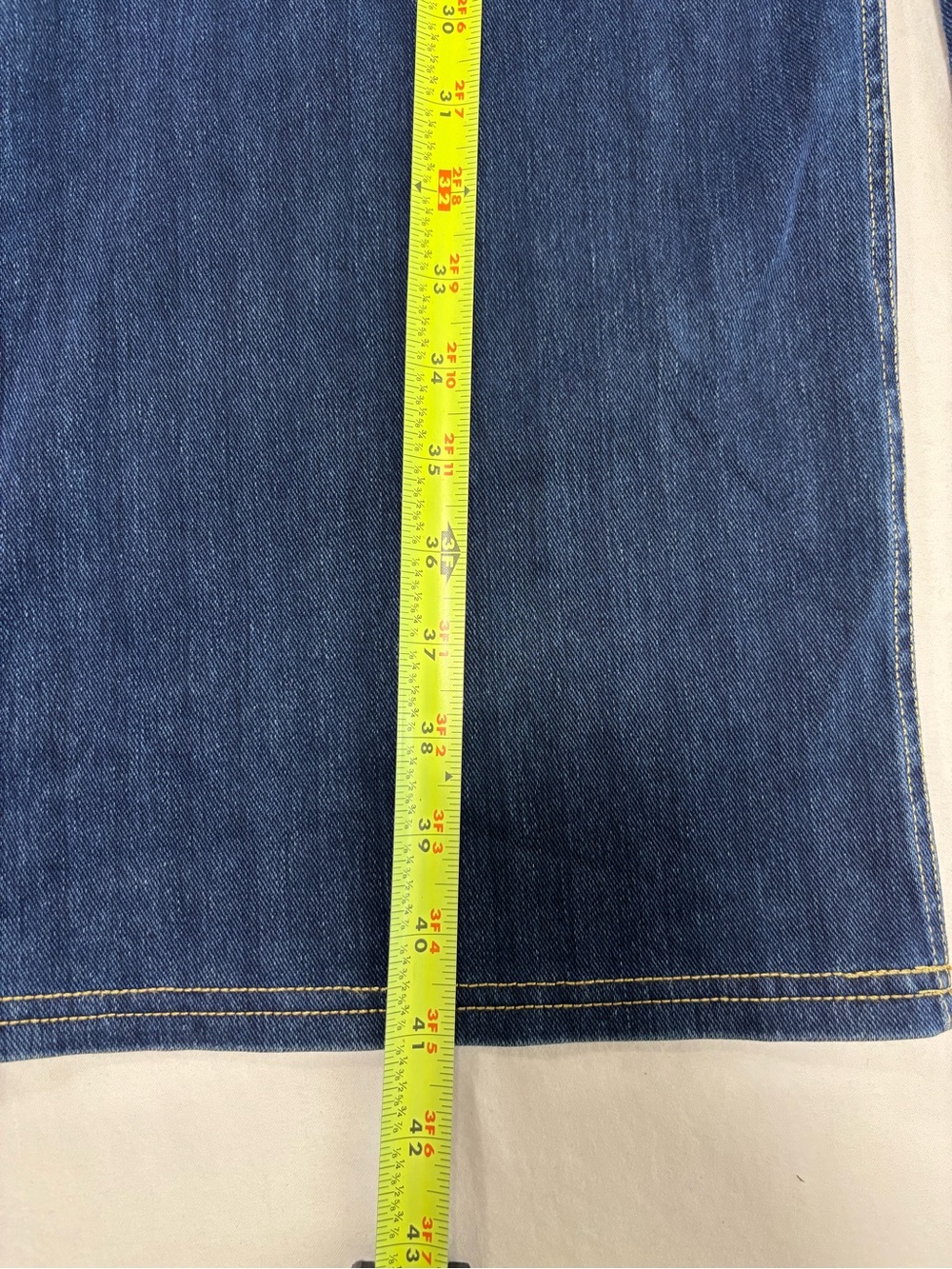 HALARA Navy Jeans with Gold Stitching - Picture 4 of 14